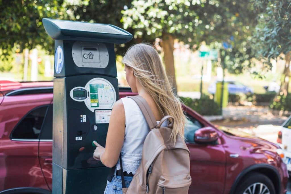 Paying at a parking meter